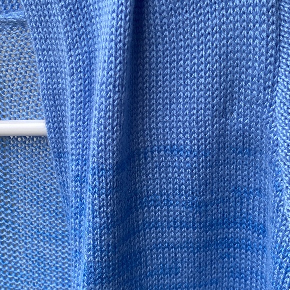 Lilly Pulitzer Blue thistle Tatum Ombré fringe Cardigan Sweater size Large - Picture 11 of 11